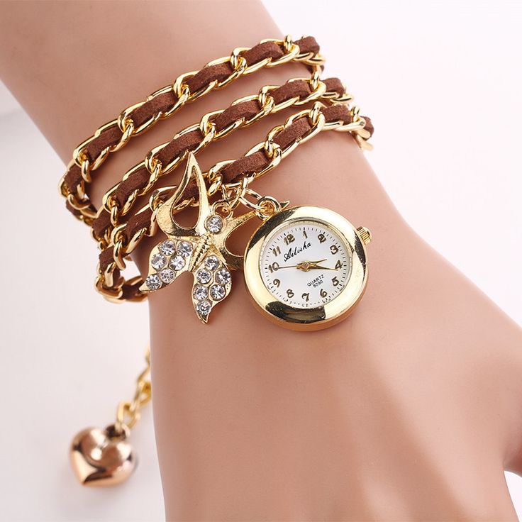 Dress Long Brown Bracelet Fashion Lady Watch
