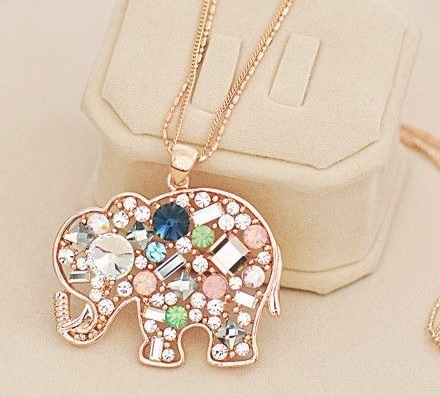 Teen Fashion Jewelry Elephant Pendant Necklace