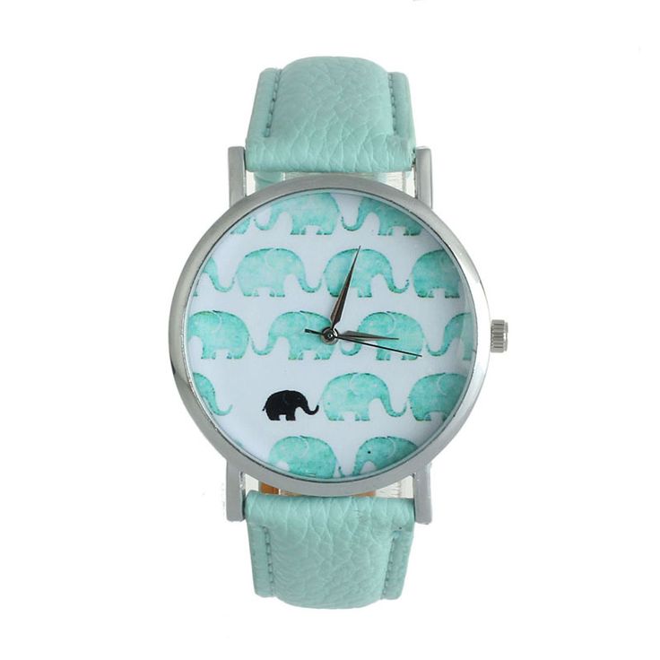 Teen Elephants Display Cool Unisex Blue Watch