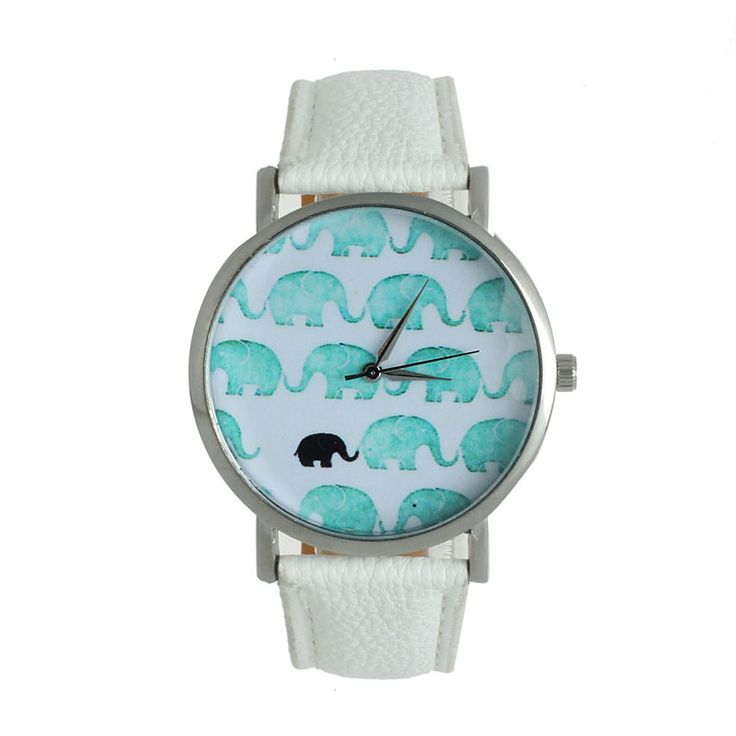 Teen Elephants Display Cool Unisex White Watch