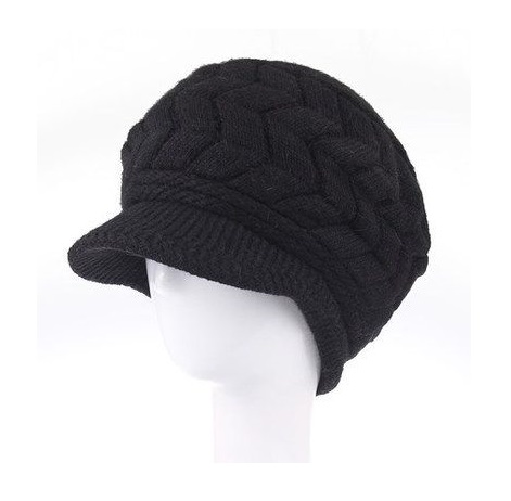 Winter Beanies Knitted Fashion Woman Black Woman Hat