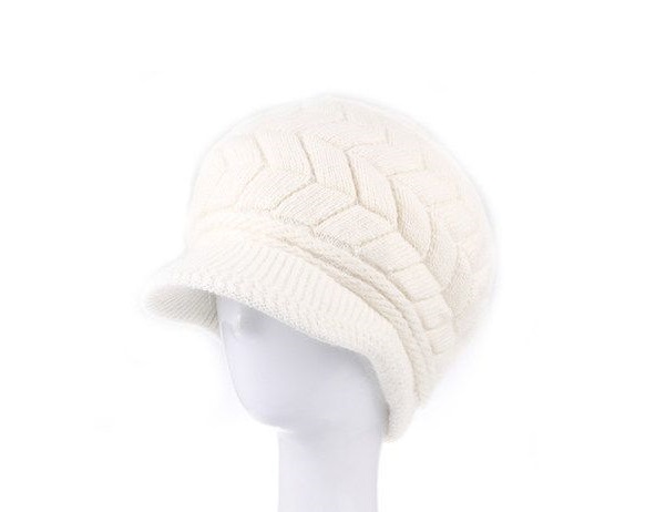Winter Beanies Knitted Fashion Woman White Woman Hat