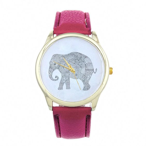 Dress Elephant Fashion Wristwatch Woman Cool Girl Rose Band Watch