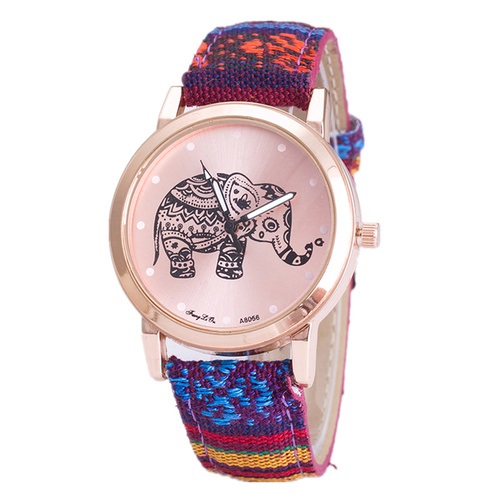 Colorful Festival Woman Teen Girl Fashion Elephant Watch