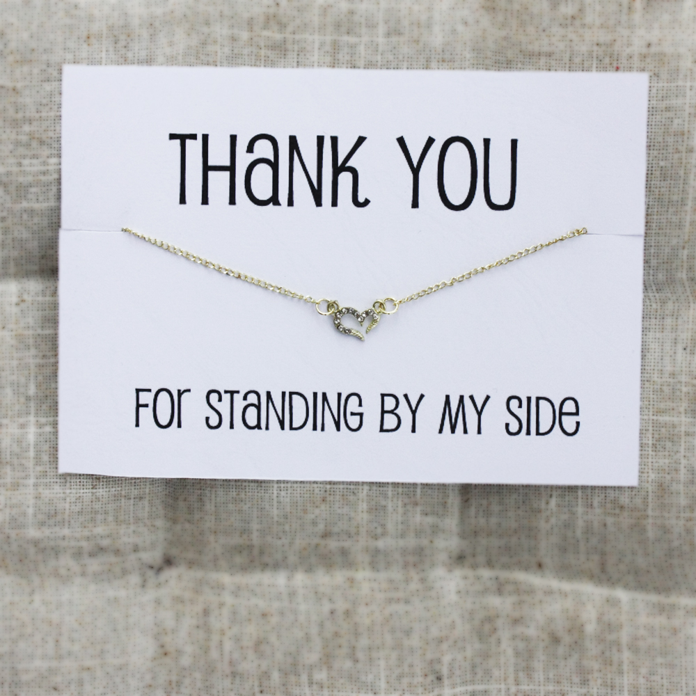 Thank You For Standing On My Side Friend Adn Family Pendant Stone Necklace