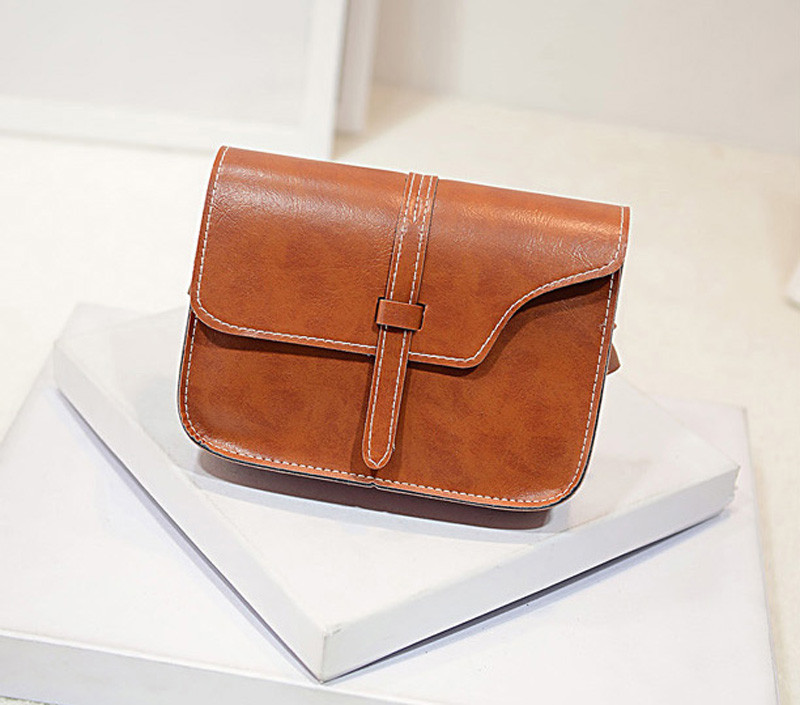 Messenger Shoulder Brown Fashion Long Shoulder Bag Pu Leather Woman Handbag