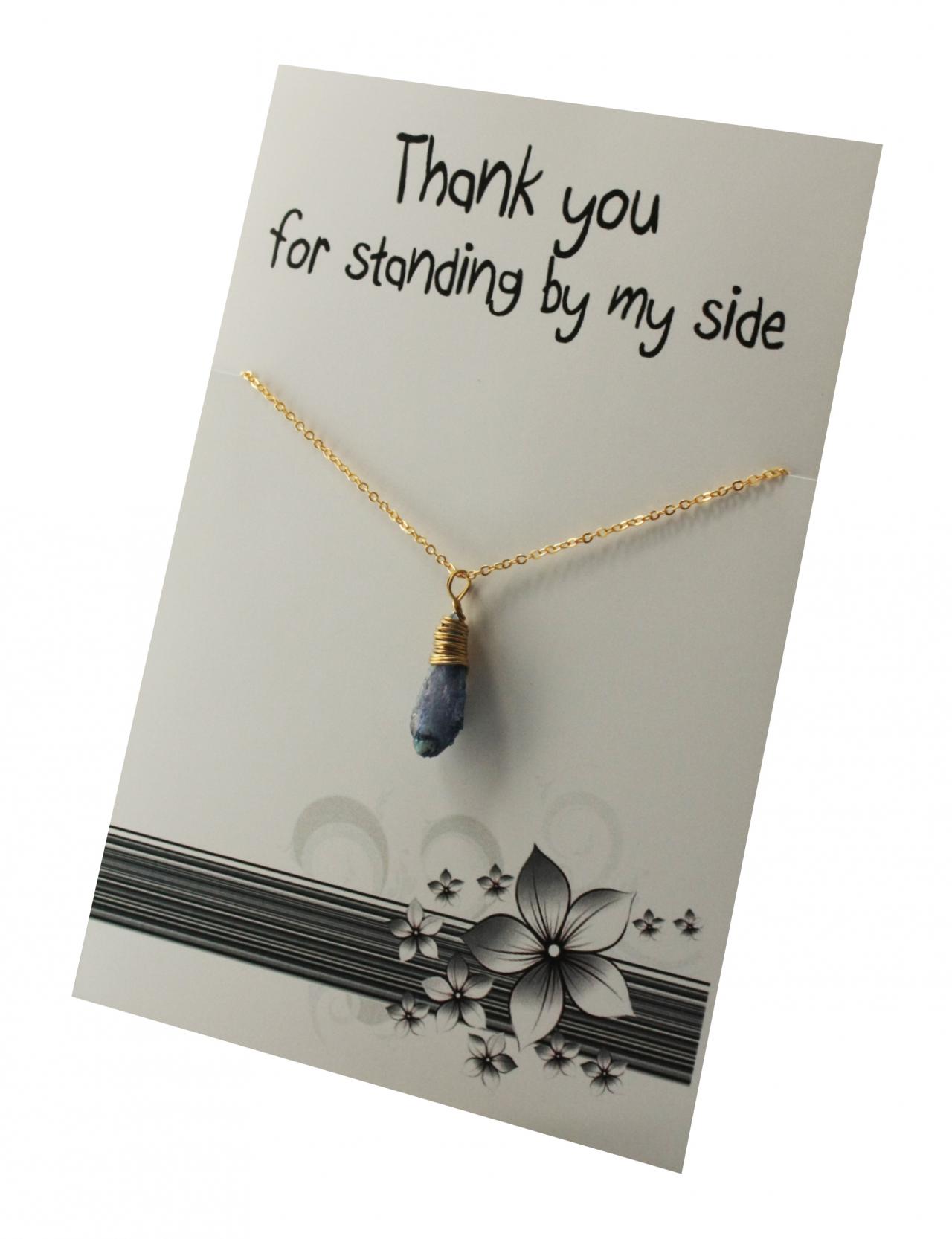 Thank You For Standing By My Side Vinatge Pendant Necklace