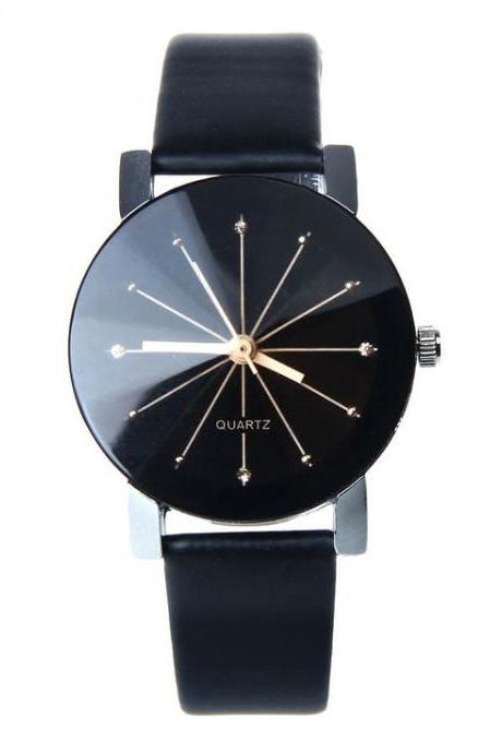 Dress unisex black one color luxury fashion watch