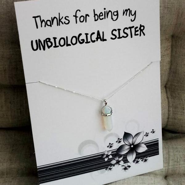 Download Thank You For Being My Unbiological Sister Gift Card White ...