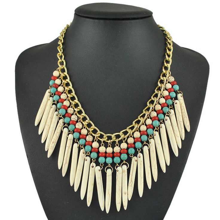 Ethnic African Jewelry Statement Woman Necklace on Luulla