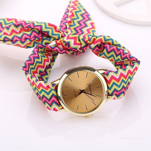kid's digital 35mm double layer fabric strap watch