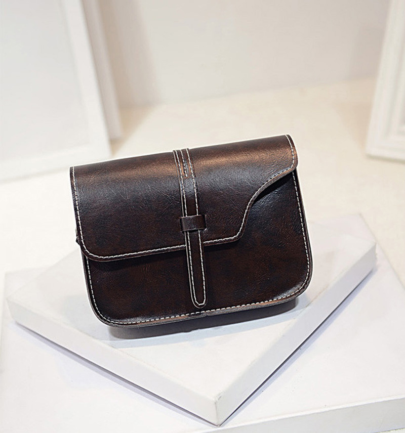 Messenger Shoulder Black Fashion Shoulder Strap Pu Leather Woman